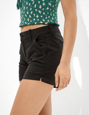 AE Khaki Midi Short | American Eagle Outfitters (US & CA)