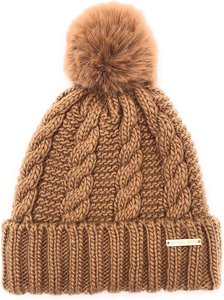 Michael Michael Kors Cable Knit Fully Lined Pom Beanie | Amazon (US)