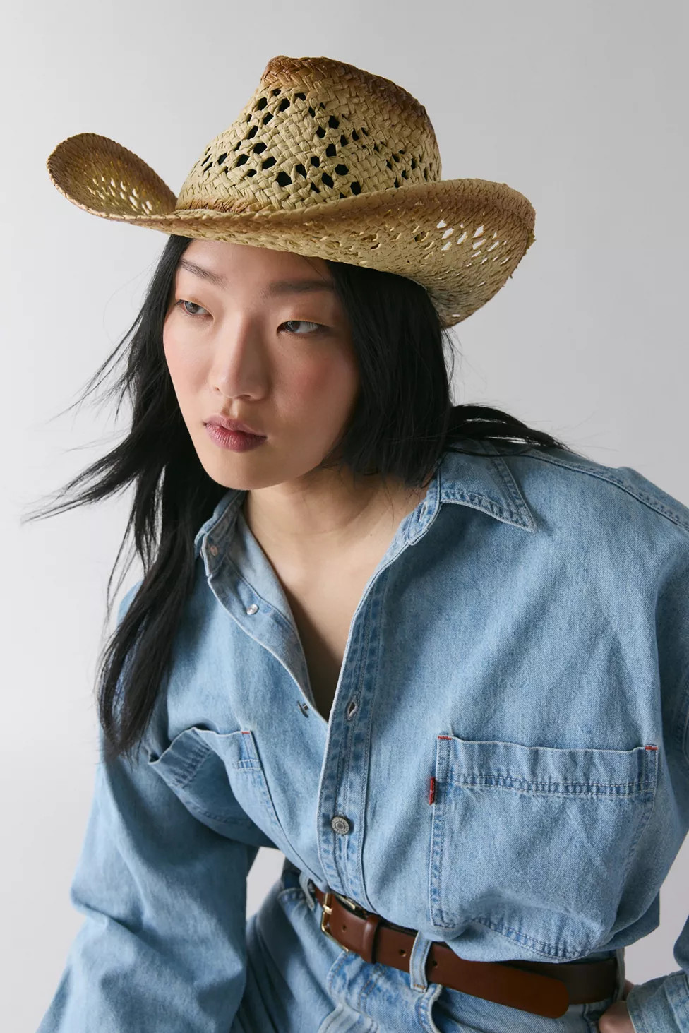 Dakota Burnished Straw Cowboy Hat | Urban Outfitters (US and RoW)