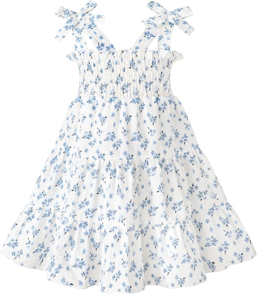 HAPPYMA Toddler Girl Summer Dress Boho Floral Sleeveless Dresses Girls Beach Princess Sundress Ba... | Amazon (US)