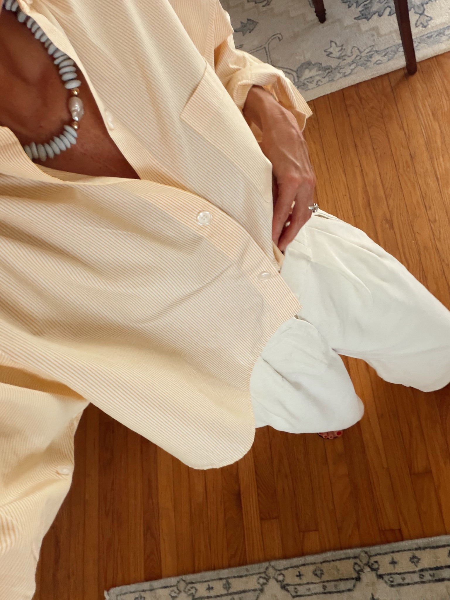 Favorite trousers from Zara in a Twp shirt too

#LTKOver40