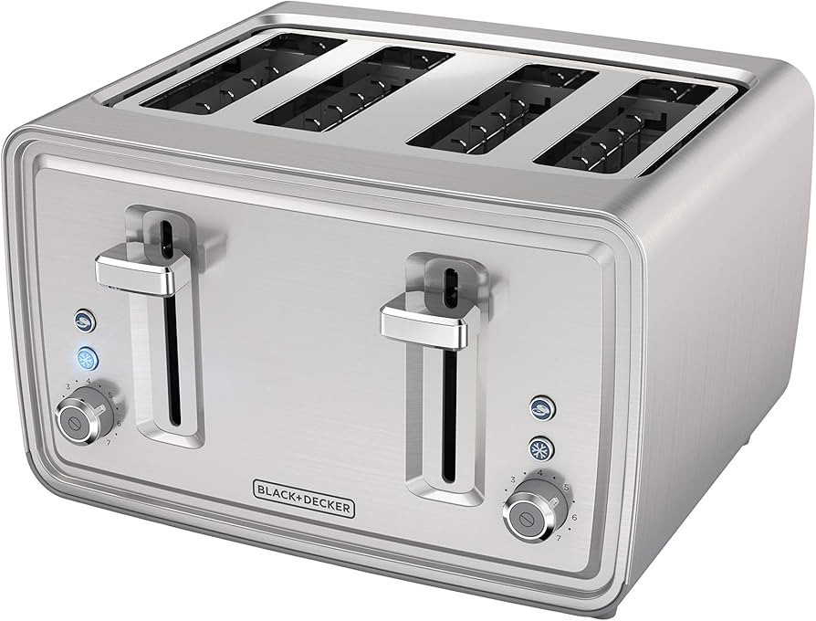 BLACK+DECKER 4-Slice Toaster, Stainless Steel, TR4900SSD | Amazon (US)