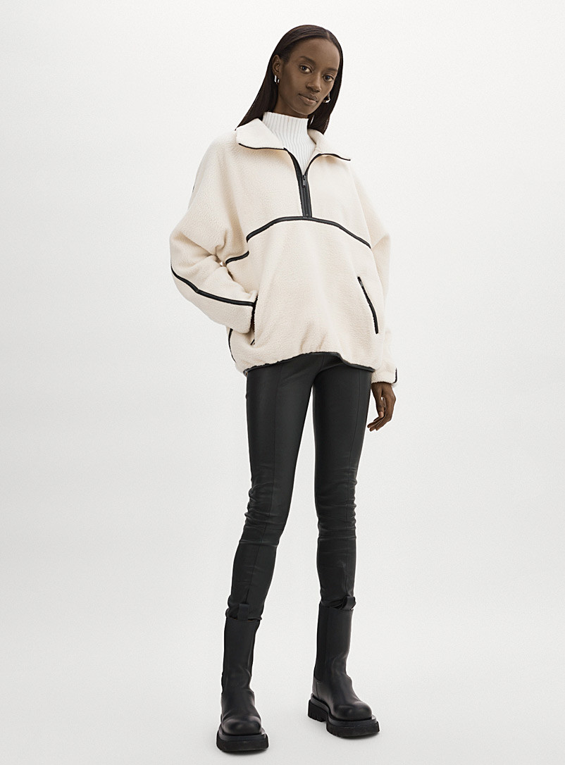 Helsa leather accents polar fleece | Simons