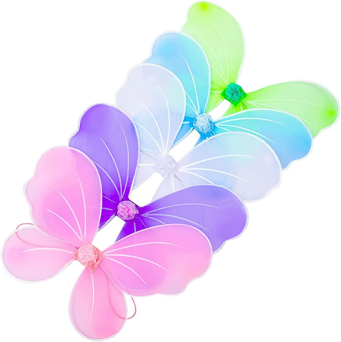 Jeowoqao Girls Wings Fairy Wings, Kids Butterfly Wings Little Girls Wings Costume for Birthday Pa... | Amazon (US)