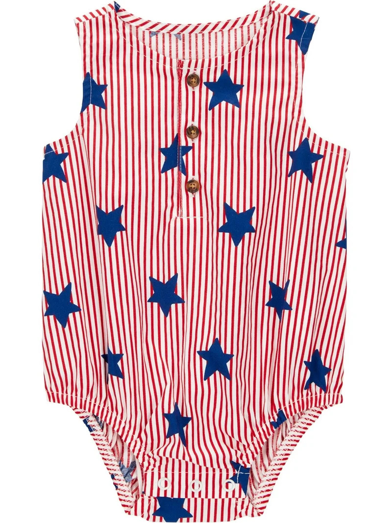 Carter's Child of Mine Baby Unisex Patriotic Romper, Sizes Newborn-12 Months | Walmart (US)