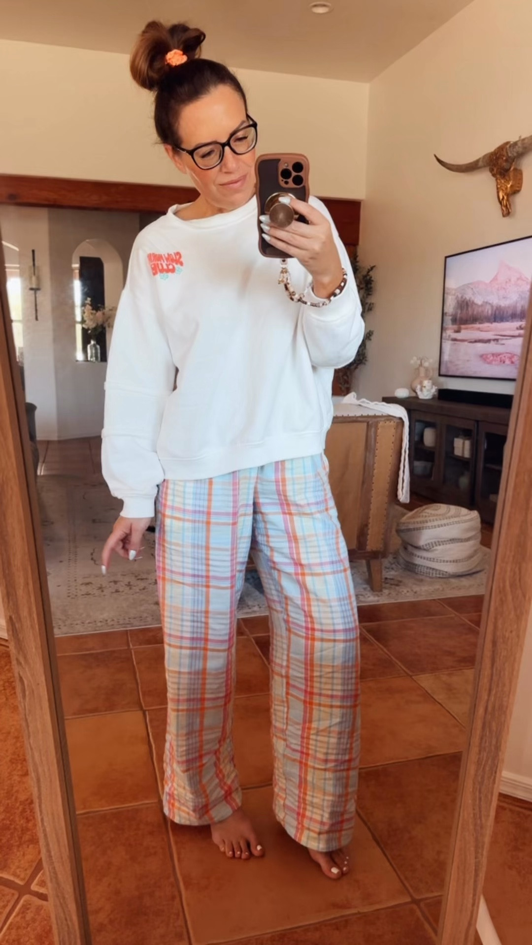 Bright colors just make me happy! I love the new print on one of my favorite pj pants from Target! 🧡🩷💛🩵
L in sweatshirt//S in bottoms


#LTKMothersDay #LTKOver40 #LTKmomlife
