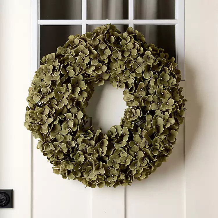 New! Green Hydrangea Wreath | Kirklands