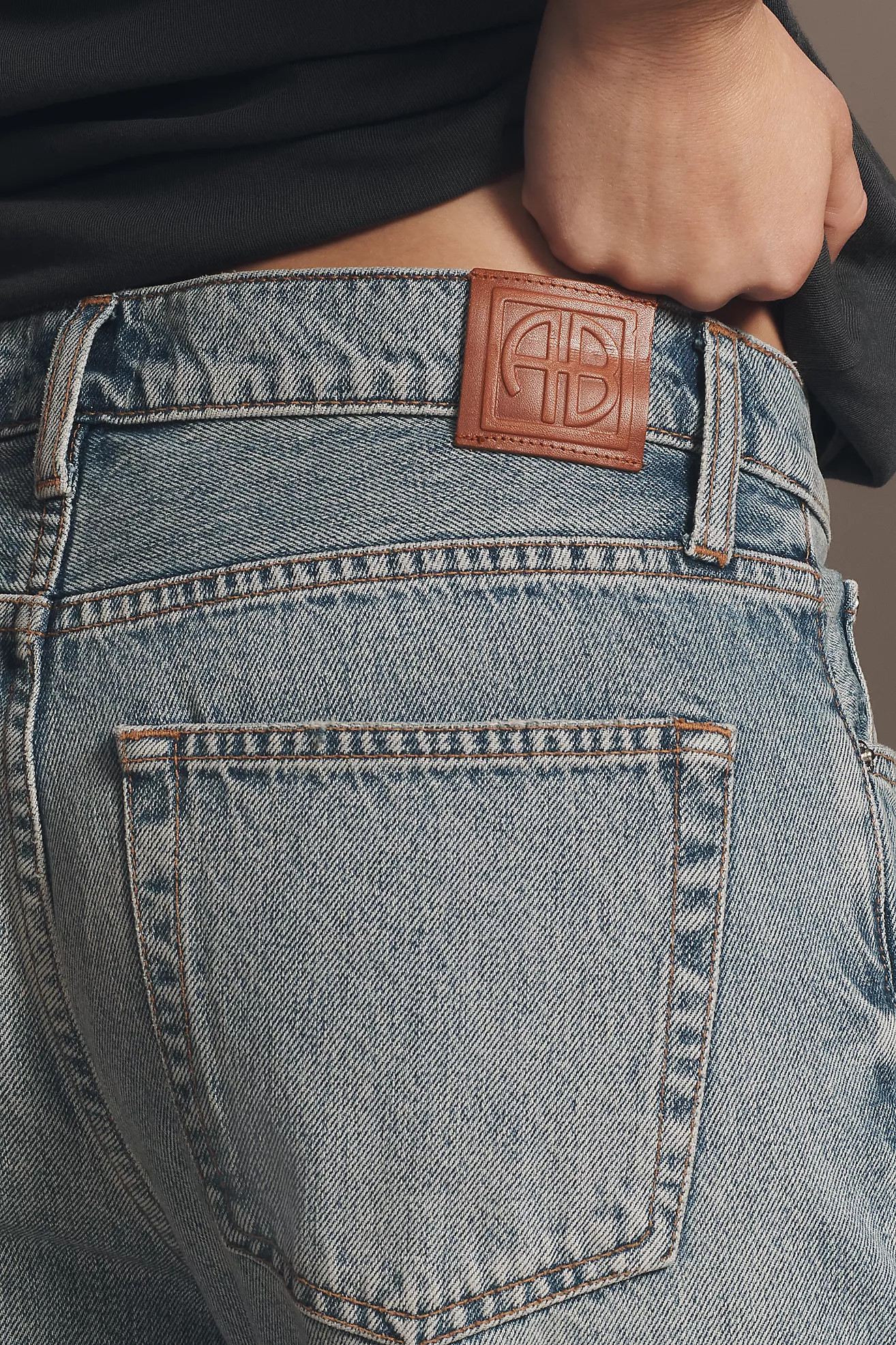 Anine Bing Hugh Mid-Rise Wide-Leg Jeans | Anthropologie (US)