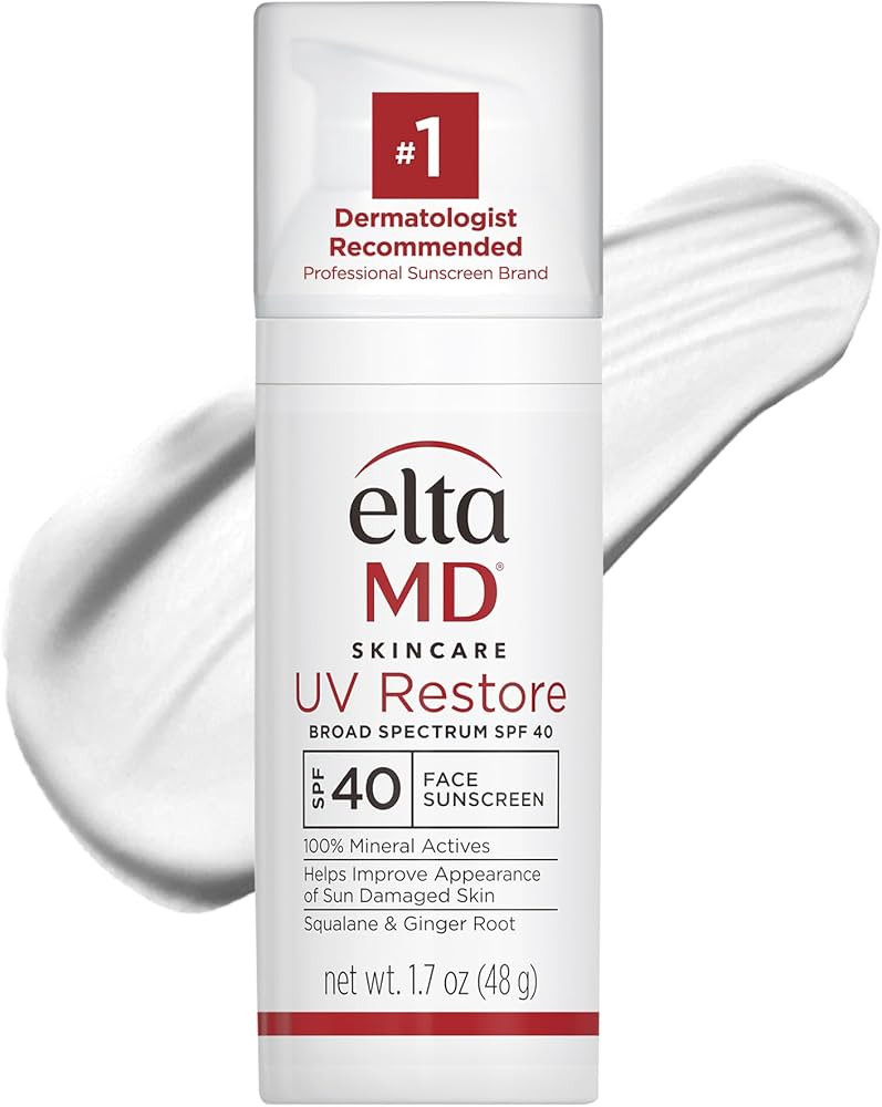 EltaMD UV Restore,Face Sunscreen, SPF 40, Mineral Sunscreen for Sun Damaged Skin Repair, Anti-Agi... | Amazon (US)