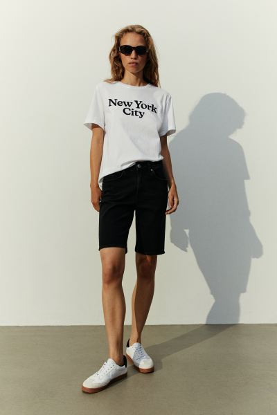 Printed T-shirt - White/New York City - Ladies | H&M US | H&M (US + CA)