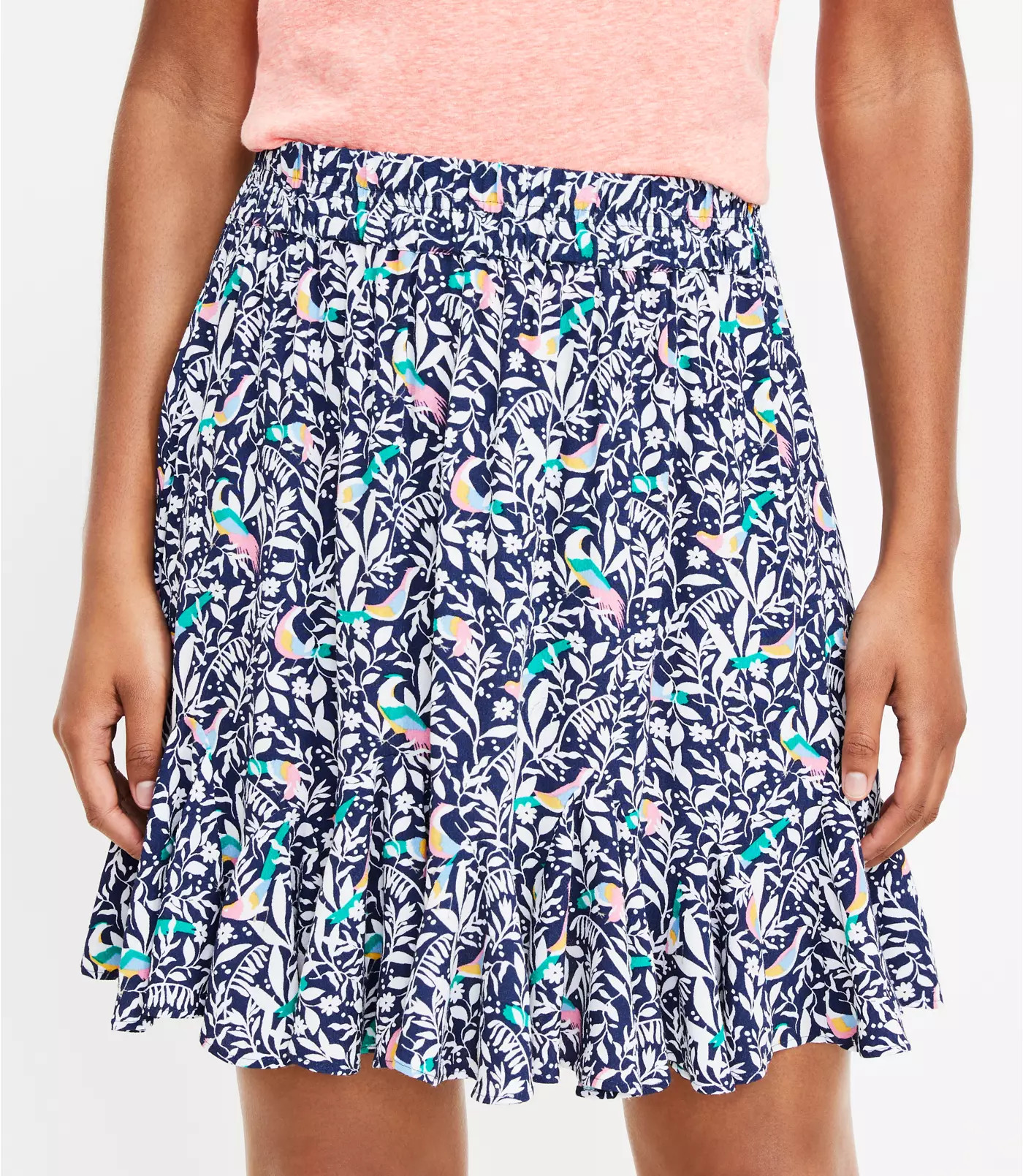 Bird Godet Skirt | LOFT | LOFT