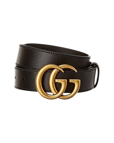 Gucci Double G Leather Belt | Gilt