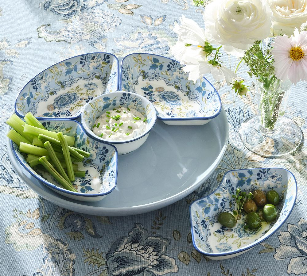 Kravet Arboretum Stoneware Multi-Condiment Server | Pottery Barn (US)