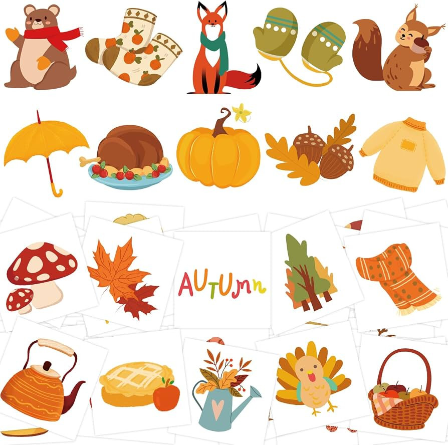 140Pcs Fall Temporary Tattoos for Kids Thanksgiving Autumn Individual Tattoo Stickers for Boys Gi... | Amazon (US)