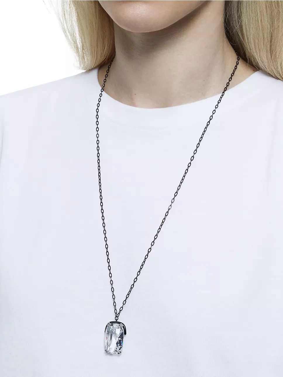 Harmonia Swarovski Crystal Oversized Black Pendant Necklace | Saks Fifth Avenue