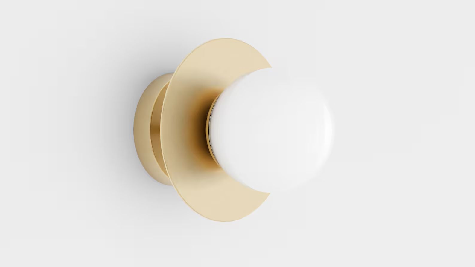 Gloss White Glass Globe Semi Flush or Wall Sconce Single Light Mid Century Modern Ceiling Light o... | Etsy (US)