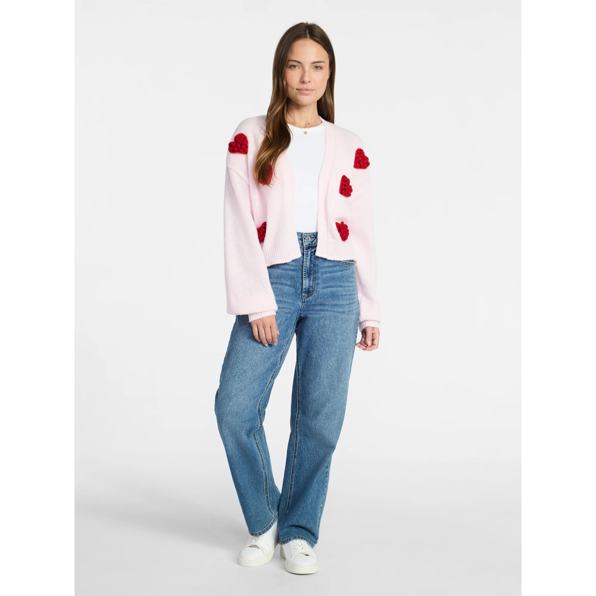 Madden NYC Women's Heart Cardigan, Lightweight, Sizes XXS-XXL | Walmart (US)