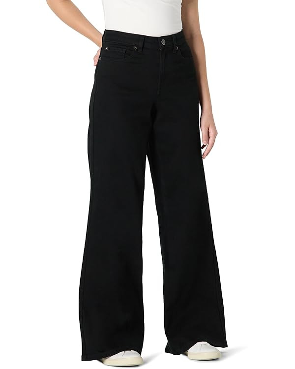 Amazon Essentials Women's Low Stretch High-Rise Wide Leg Jean | Amazon (US)