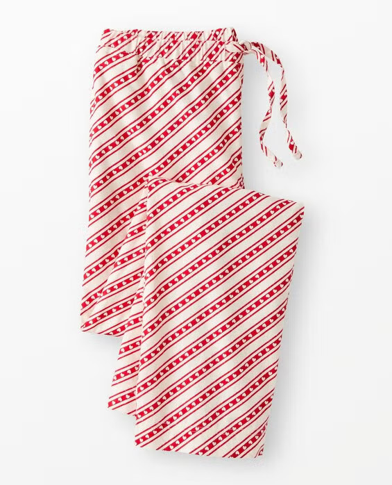 Candy Stripes Holiday Flannel Pajama Pants in 100% Combed Cotton - Size Adult XXS by Hanna Andersson | Hanna Andersson