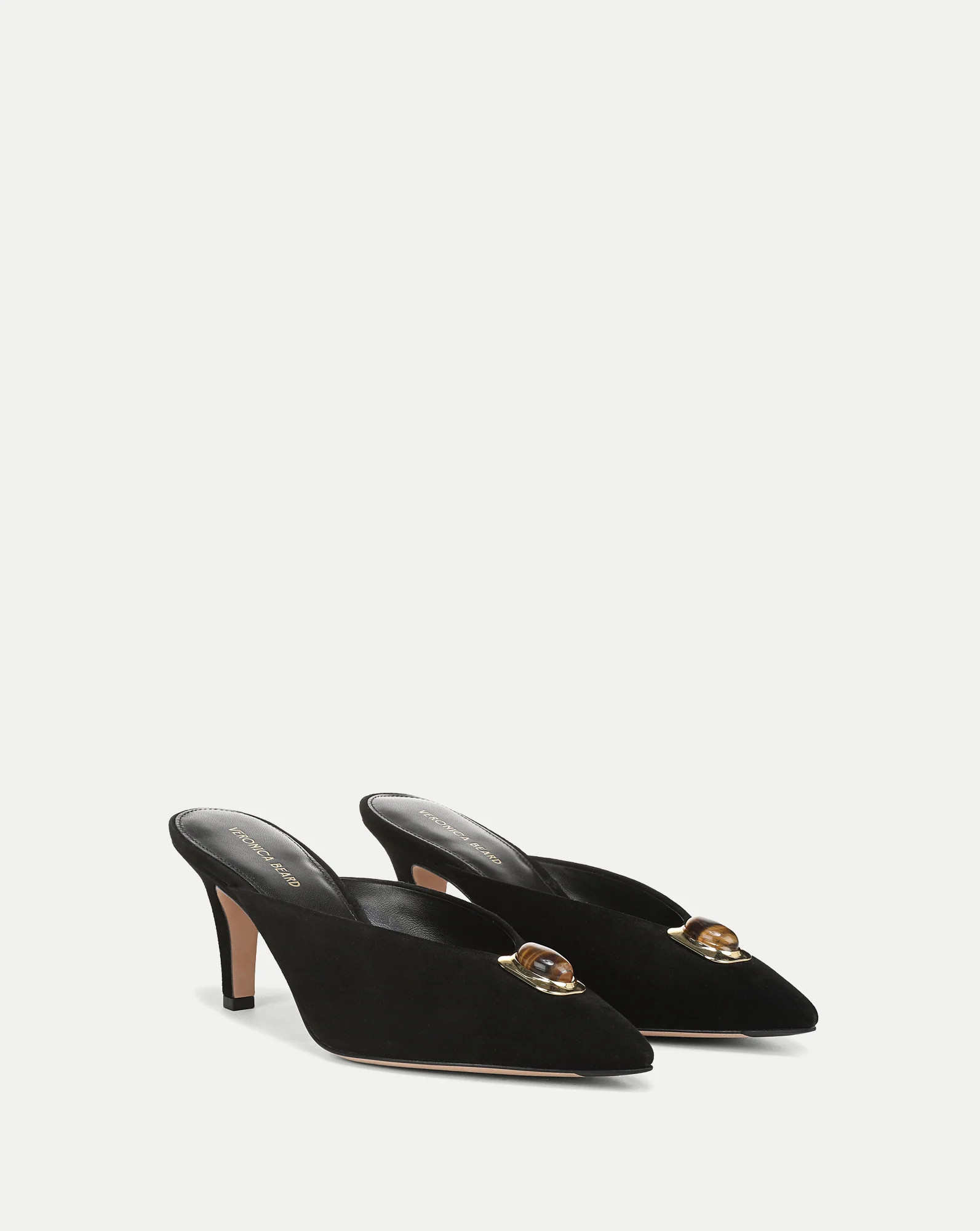 Rochelle Cabochon Mule in Black | Veronica Beard | Veronica Beard