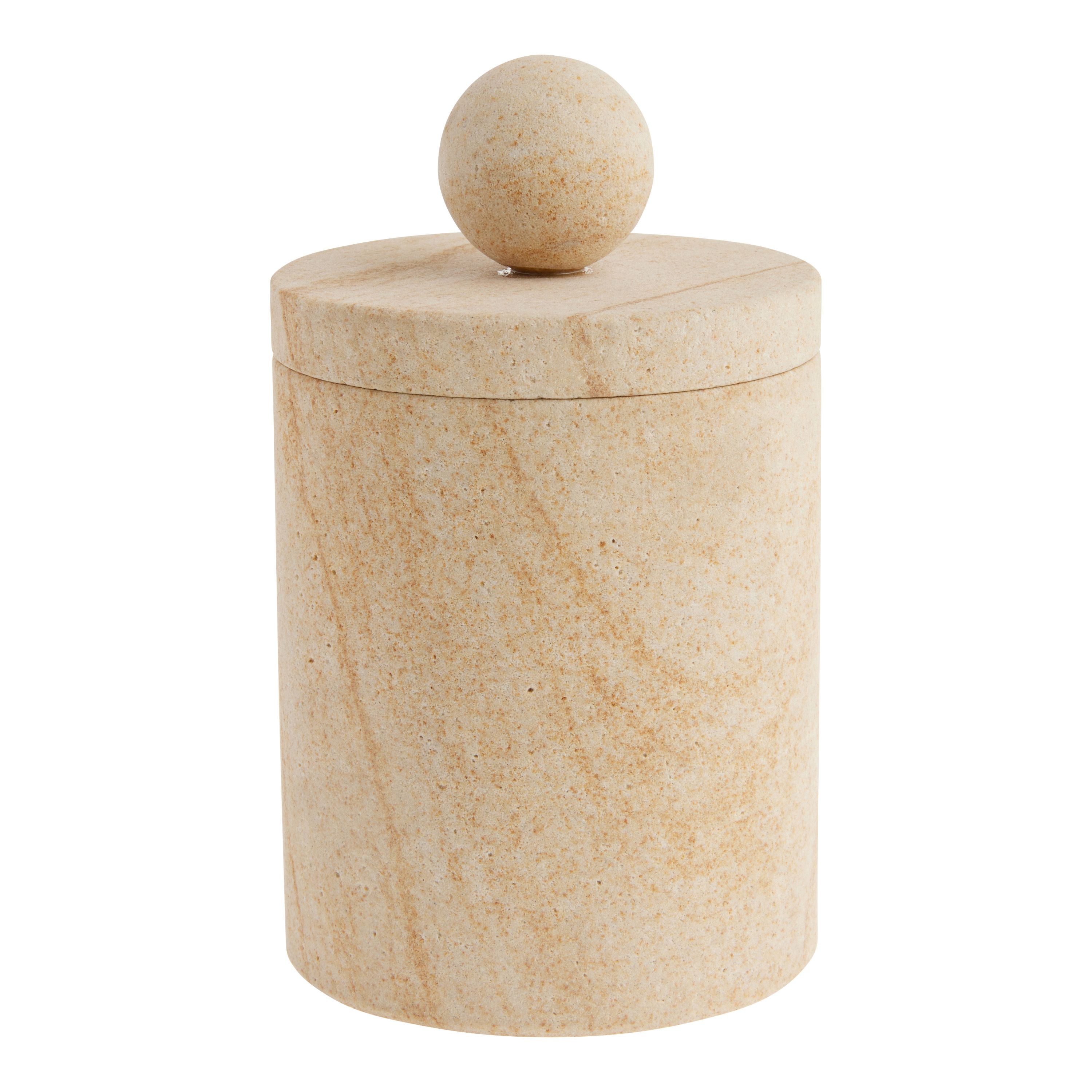 Sandstone Canister With Lid | World Market