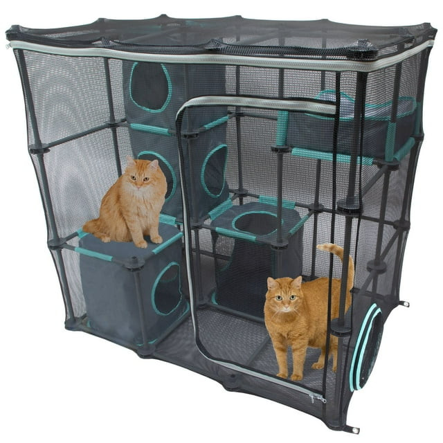 Kitty City, Cat Toys, Outdoor Mega Kit Cat Furniture, Black, O/S | Walmart (US)