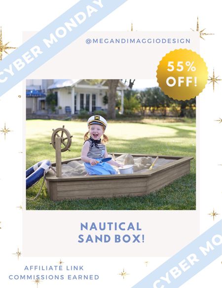 Snag this adorable pirate ship inspired sand box for 55% OFF during cyber Monday!! The cutest outdoor gift for kids this Christmas! 🎄 

#LTKkids #LTKsalealert #LTKCyberWeek