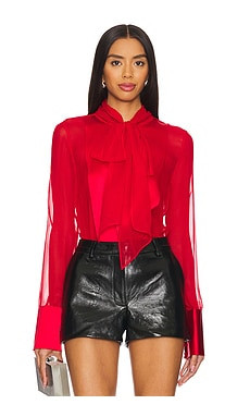retrofete Suri Silk Blouse in Red from Revolve.com | Revolve Clothing (Global)