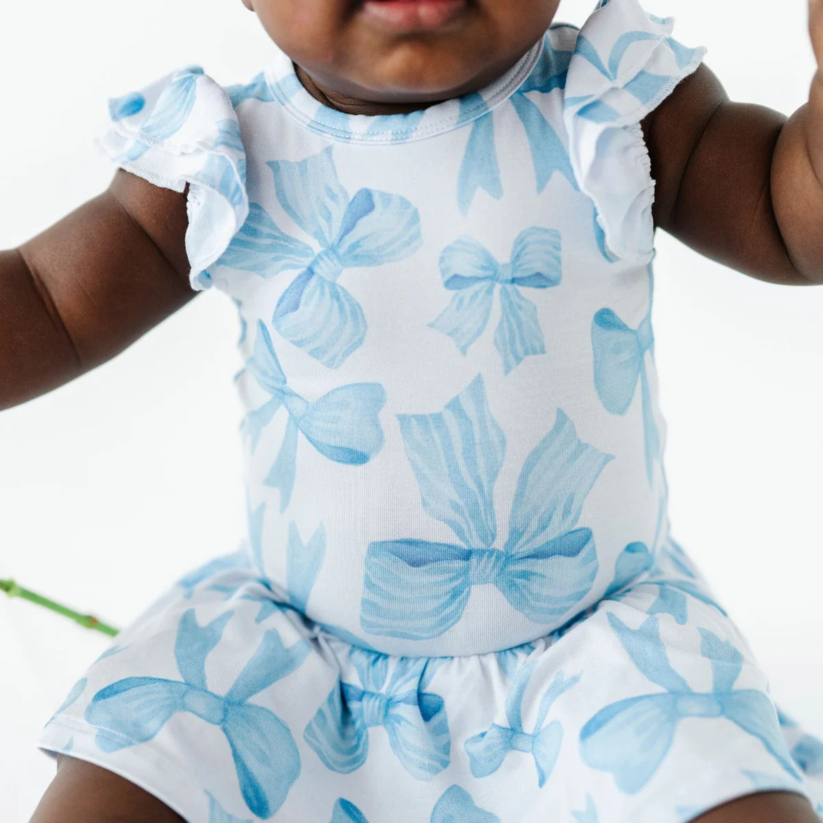 Bow Sweet Bow Ruffle Dress - Cap Sleeves | Bums & Roses