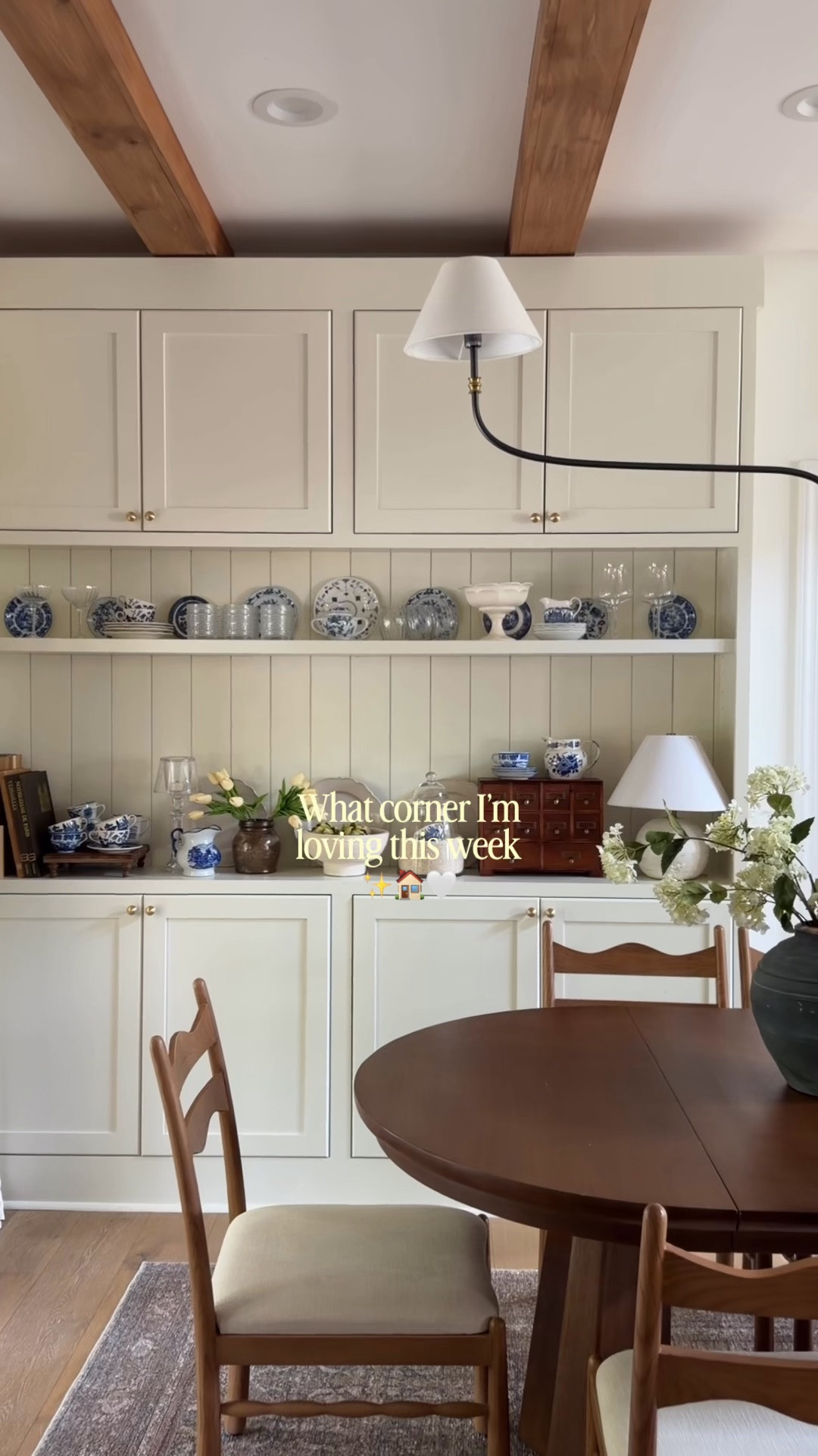 A corner I will always love! With the prettiest vintage inspired apothecary cabinet.

#LTKHome