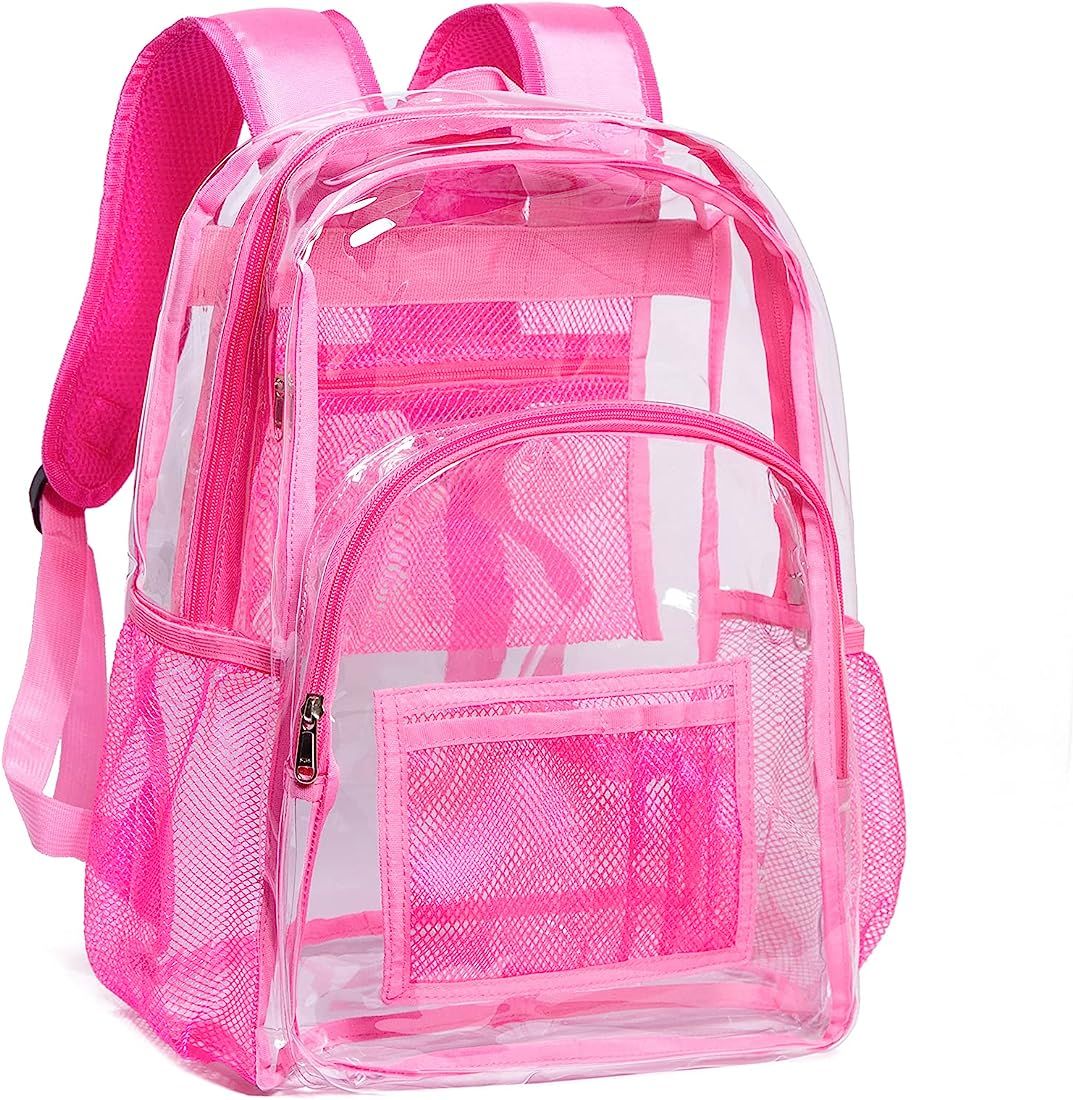 Vorspack Clear Backpack Heavy Duty PVC Transparent Backpack with Reinforced Strap for College Wor... | Amazon (US)