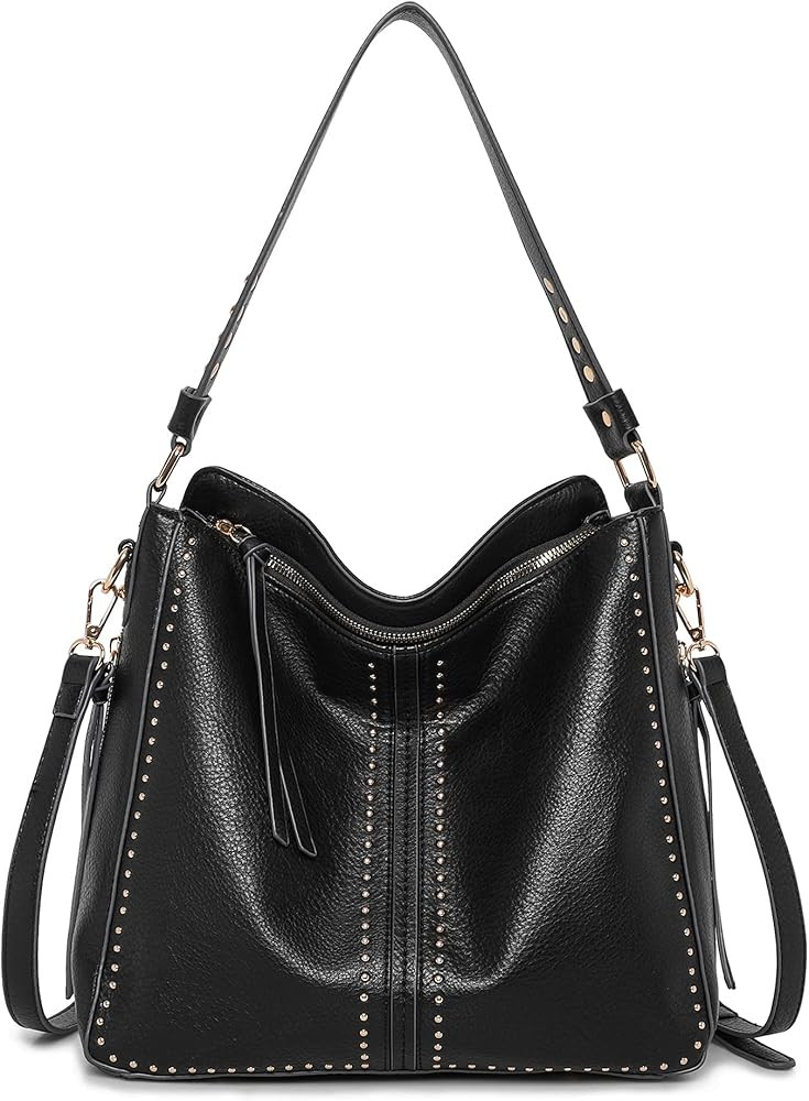 Montana West Hobo Handbag for Women Large Concealed Carry Purses and Handbags with Studdeds and C... | Amazon (US)