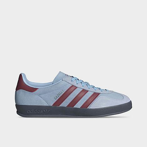 adidas Men's Originals Gazelle Indoor Casual Shoes in Clear Sky/Noble Maroon/Crystal Sky Size: 12.0 | JD Sports (US)