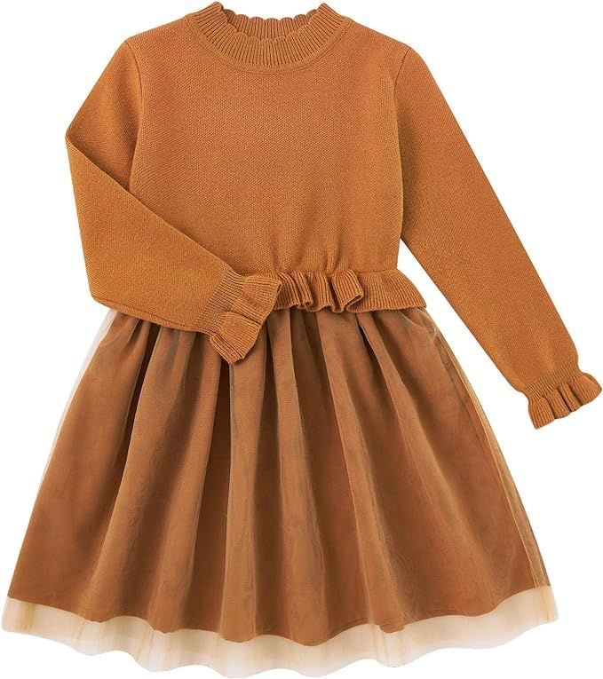 ALISISTER Girls Sweater Tutu Dresses Long Sleeve Fall Dress for 2-7 Years | Amazon (US)