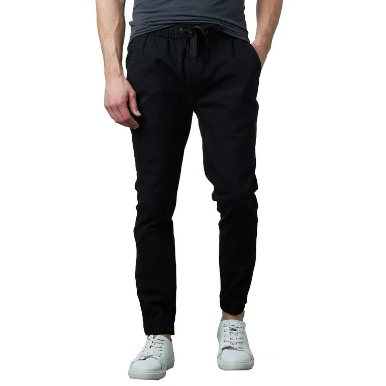 2-Pack Mens Slim-Fit Cotton Twill Jogger Pants (S-2XL) | Walmart (US)