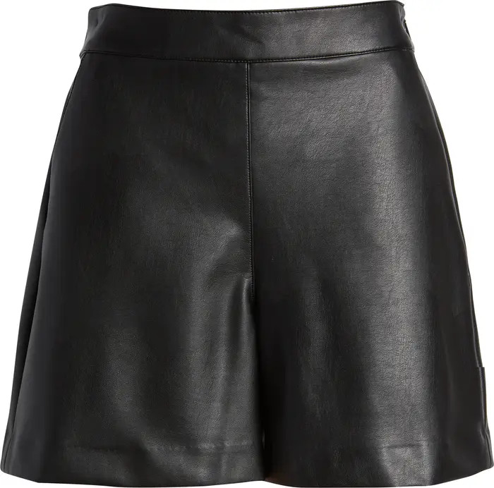 Halogen® Faux Leather Shorts | Nordstrom | Nordstrom