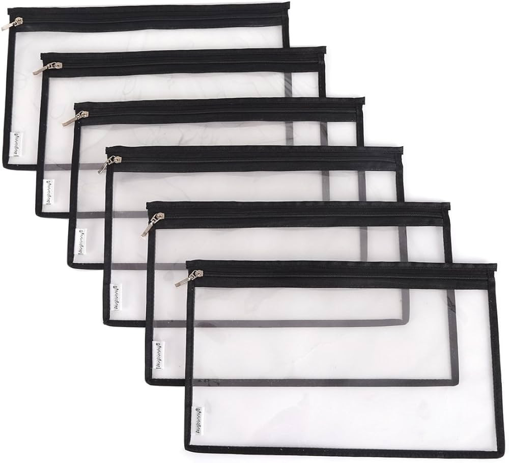 Multi-purpose Water Resisitant Clear PVC Security Bank Deposit Utility Zipper Coin Bag Check Wall... | Amazon (US)