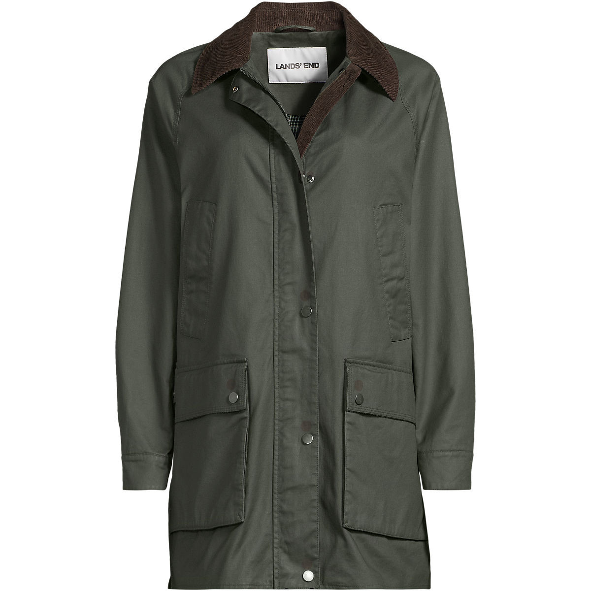 Women's Waxed Cotton Barn Coat | Lands' End (US)