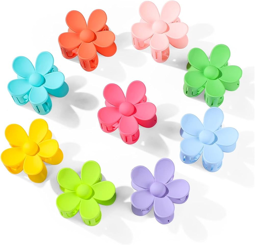 Flower Hair Clip, Etercycle 9 PCS Hair Claw Clips for Women, Big Cute Hair Clips Flower Hair Acce... | Amazon (CA)