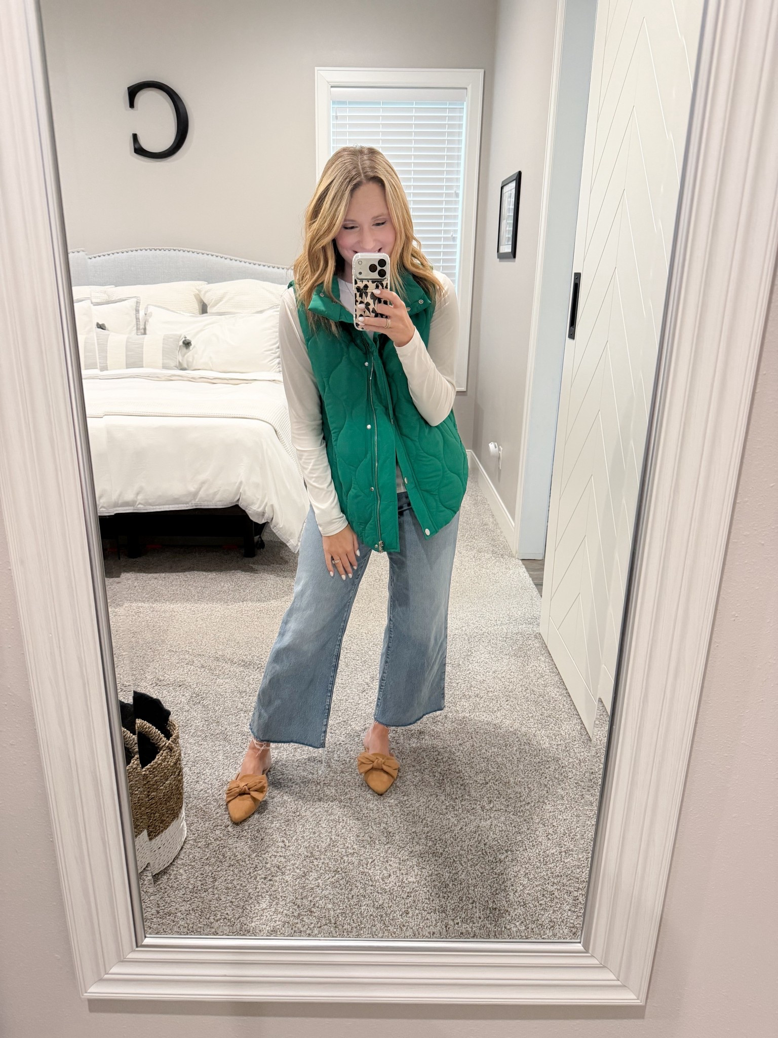 How adorable is this green vest! So cute and comfy! 

#LTKootd #LTKSeasonal #LTKgrwm