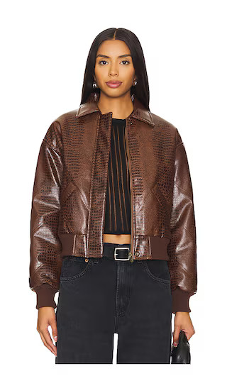 Katrina Oversized Jacket in Brown | Revolve Clothing (Global)