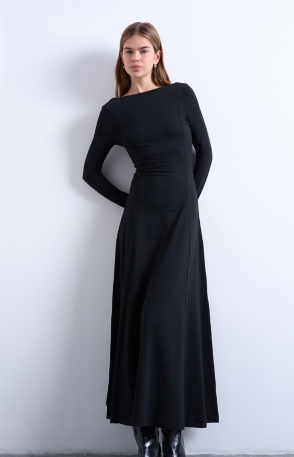 This Topshop long sleeve scoop back dress is the perfect and chicest wedding guest dress to wear this season 🖤 Pair with tall boots or a great pair of heels! 👠 

Black dress, a line dress, ASOS, Topshop dress, maxi dress, long sleeve dress, fall outfit ideas, long sleeve dresses, long sleeve dress outfit, long sleeve dress formal, dress with boots outfit, fall boots 

#LTKWedding #LTKSeasonal #LTKStyleTip
