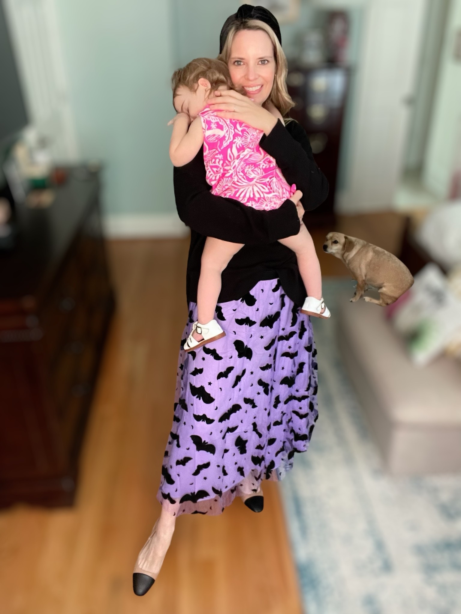 
🎃👩‍👧 Matching Halloween style but make it chic! I’m wearing the CHICWISH purple bat print tulle skirt with a cozy Time and Tru tunic sweatshirt (under $13!) for an easy but stylish spooky season outfit. I accessorized with the Lele Sadoughi Jet Velvet Knotted Headband and classic cap-toe slingback heels for a polished touch. Caroline is twinning in her pink pumpkin print dress and little white sandals – the sweetest mommy-and-me Halloween pairing!

💎 My everyday sparkle comes from Melinda Maria Jewelry – I layered the Lil Frankie chain necklace and bracelet with my favorite tennis bracelets for an elevated but wearable look. 

👻 This is the perfect Halloween party outfit, trick-or-treating style, or festive October look that balances comfort with seasonal fun.

Shop our full looks here ⬇️

#HalloweenOutfit #MommyAndMeStyle #FallFashion #AmazonFashion #WalmartStyle #LeleSadoughi #MelindaMaria #PreppyStyle #SpookySeason


#LTKFindsUnder50 #LTKFindsUnder100 #LTKShoeCrush