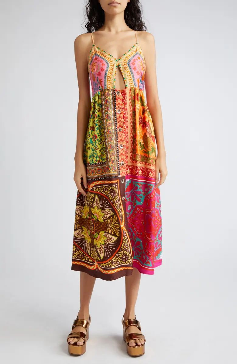 Mixed Scarves Cutout Sundress | Nordstrom