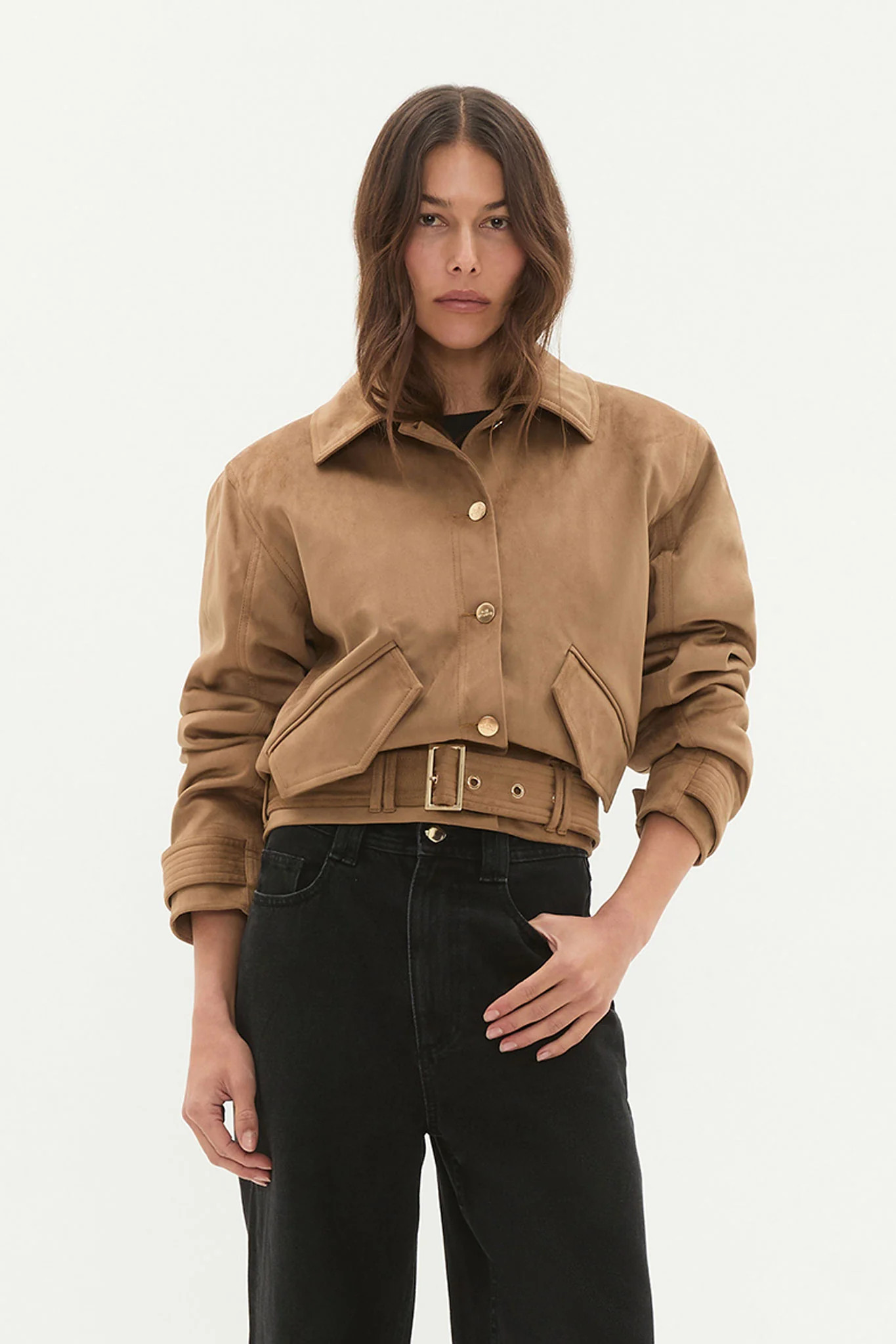 Calyx Vegan Suede Jacket | aje. (Australia and New Zealand)