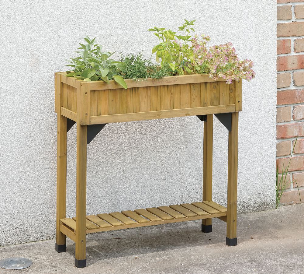 Cedar 8-Pocket Herb Garden Bed | Pottery Barn (US)