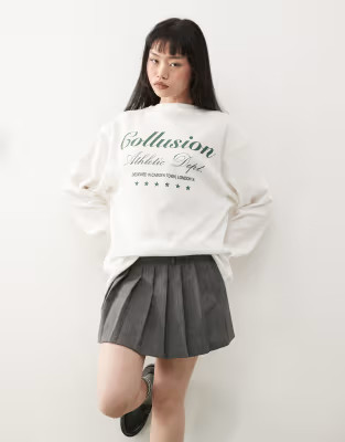 COLLUSION pleated mini kilt in gray | ASOS (Global)