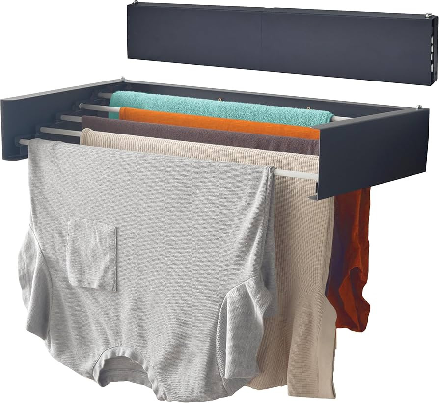 OurHouse Wall Mounted Clothes Airer, Indoor & Outdoor Retractable Clothes Drying Rack, Weatherpro... | Amazon (UK)