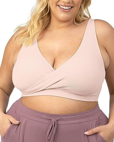 Kindred Bravely Sublime Adjustable Crossover Busty Nursing Bra | Wireless Maternity Bra for F, G, H, I Cups (Soft Pink, X-Large-Busty) | Amazon (US)