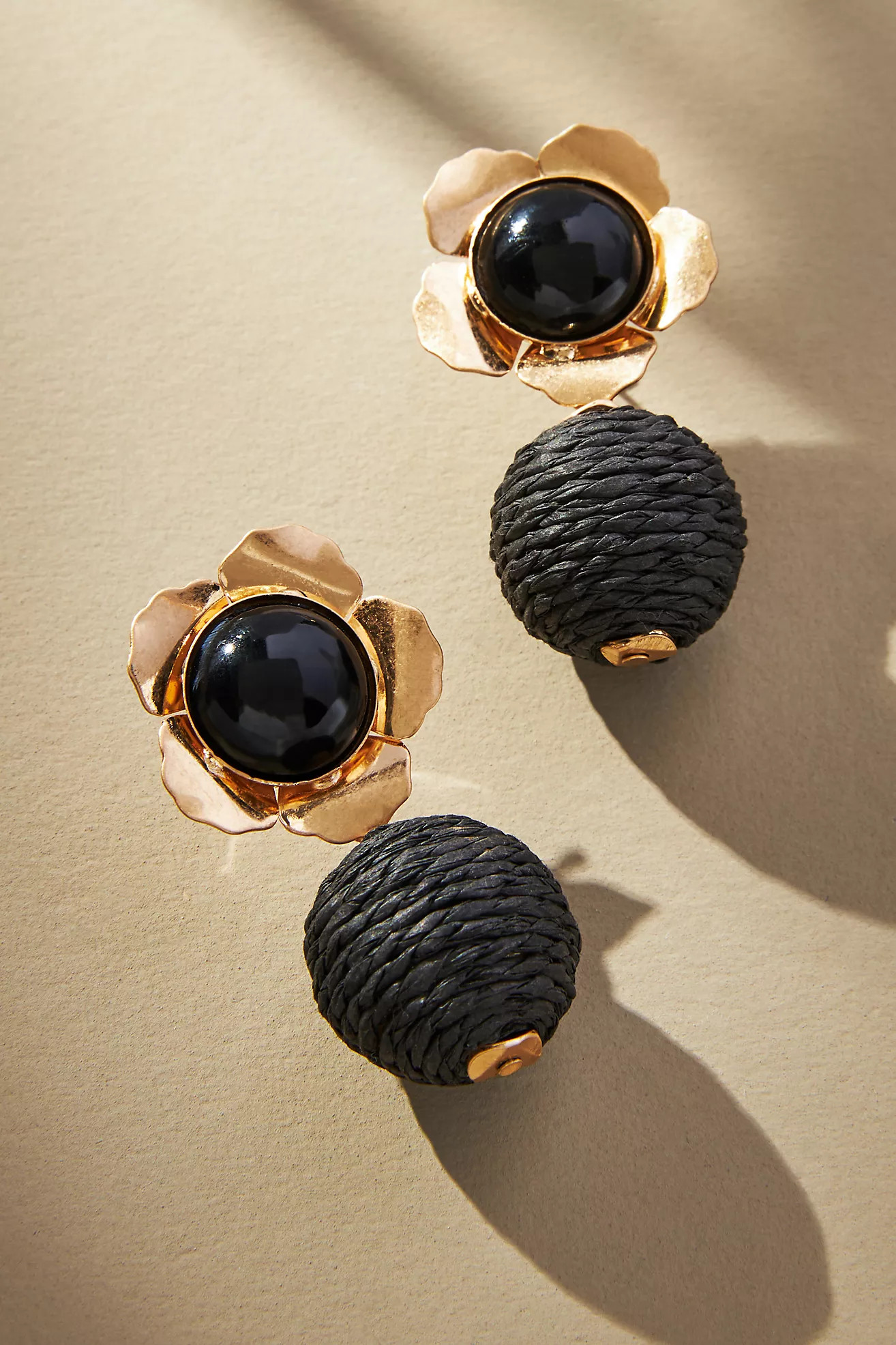 Floral Raffia Drop Earrings | Anthropologie (US)